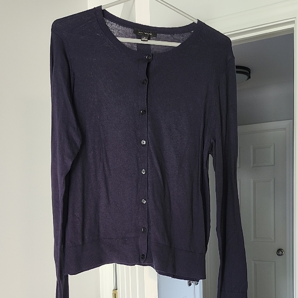 Ann Taylor Dark Navy Knit Sweater